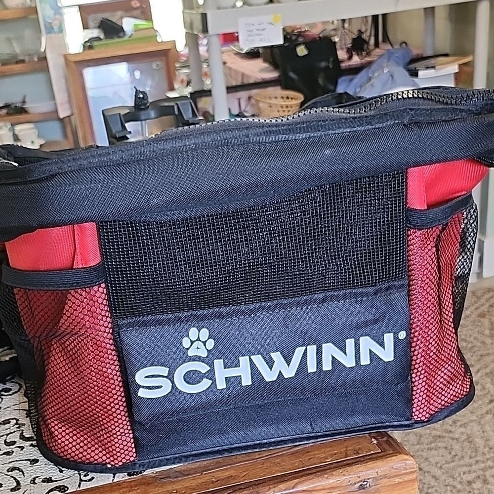 Schwinn Black and Red Bicycle Basket